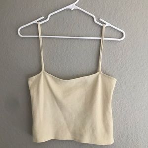 Brandy yellow cropped tank top